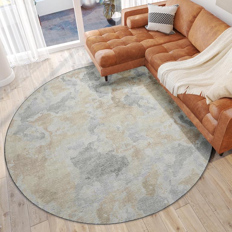 Dalyn Camberly CM2 Stucco Round Area Rug Room Scene