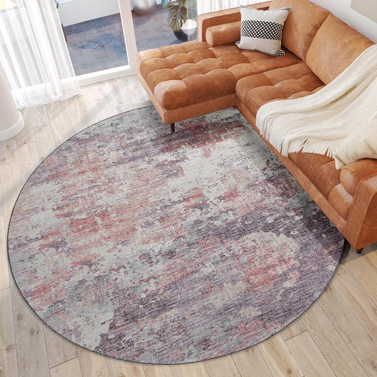 Dalyn Camberly CM4 Rose Round Area Rug Room Scene