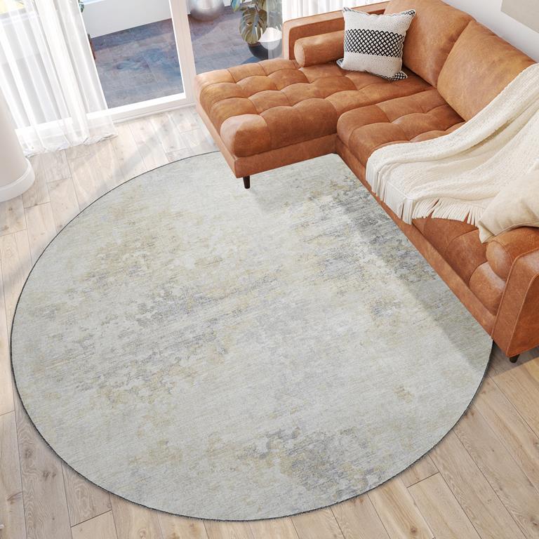 Dalyn Camberly CM5 Linen Round Area Rug Room Scene