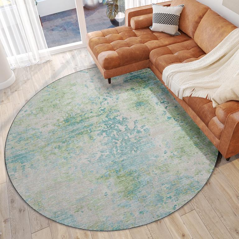 Dalyn Camberly CM5 Meadow Round Area Rug Room Scene