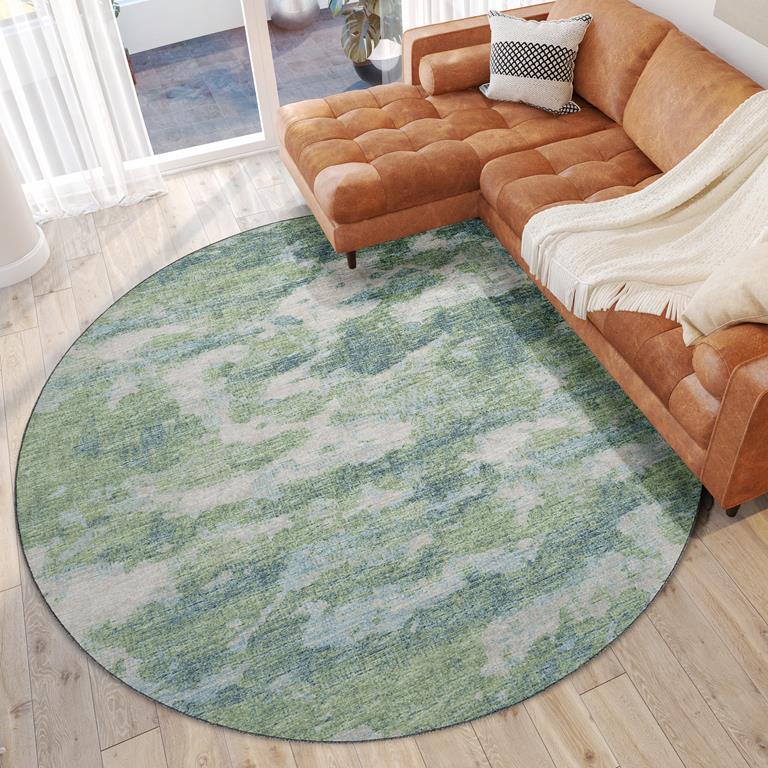 Dalyn Camberly CM6 Meadow Round Area Rug Room Scene