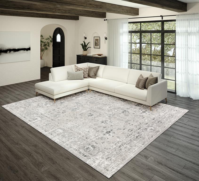 Dalyn Rhodes RR8 Silver Area Rug | Carpetmart.com - Carpet & Tile Mart