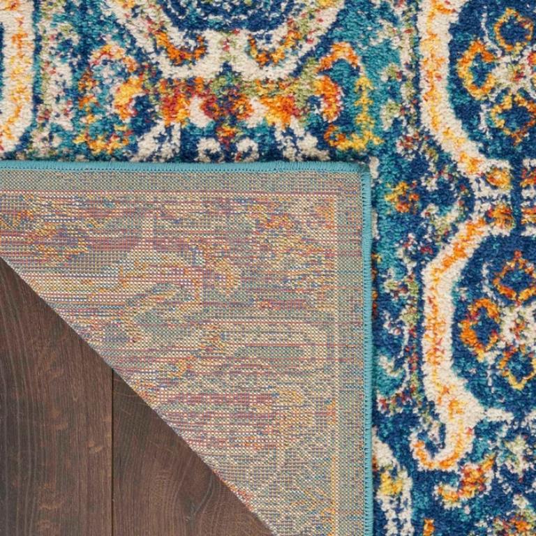 Nourison Allur ALR05 Blue Multi Area Rug Back