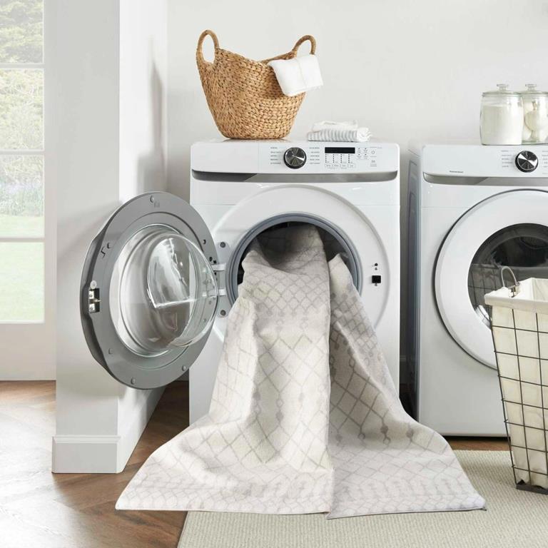Nourison Astra Machine Washable ASW10 Ivory 8x10 Rug in Washing Machine
