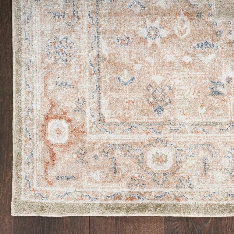 Nourison Astra Machine Washable ASW11 Sage Multi Area Rug Corner