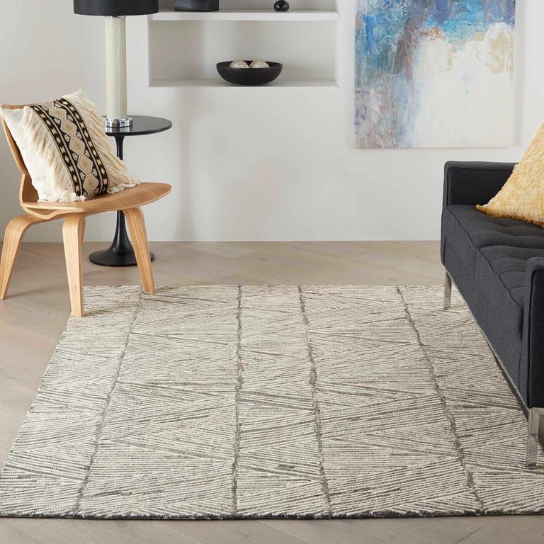 Nourison Colorado CLR01 Grey White 5x7 Rug in Room