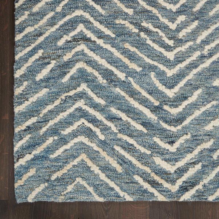 Nourison Colorado CLR02 Indigo Ivory Area Rug Corner