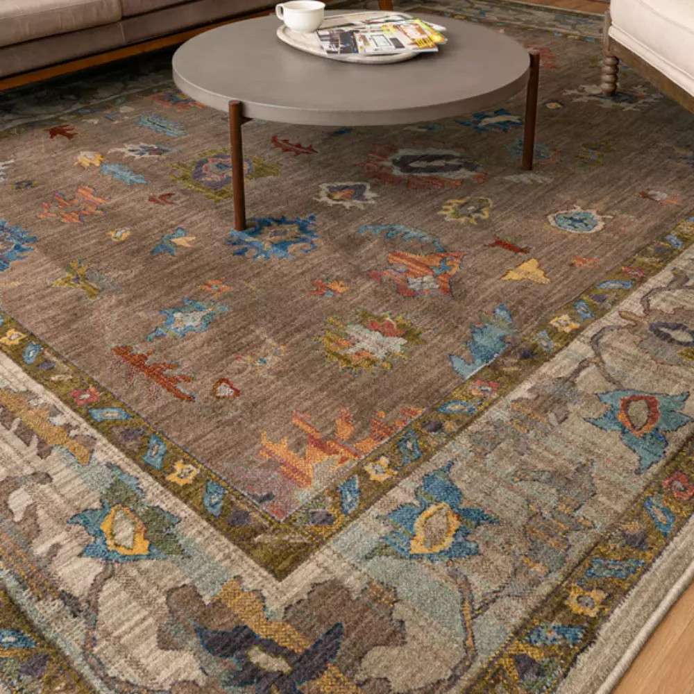 Karastan Pandora 92610-80242 Fury Taupe Area Rug Room Scene 2