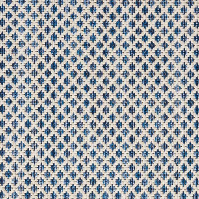 Nourison Courtyard COU01 Ivory Blue Area Rug Swatch