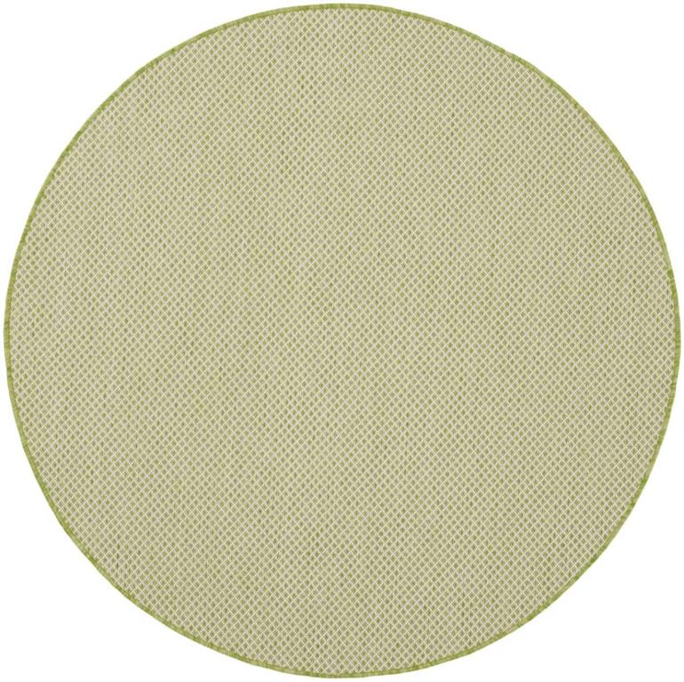 Nourison Courtyard COU01 Ivory Green Round Rug