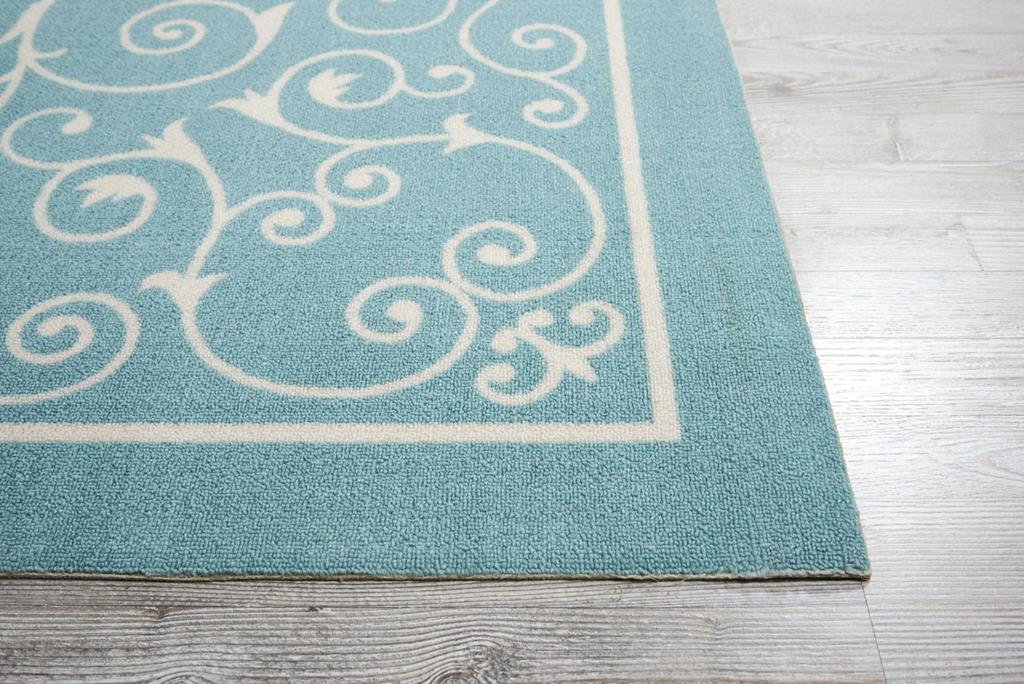 Nourison Home & Garden RS019 Light Blue Area Rug Detail