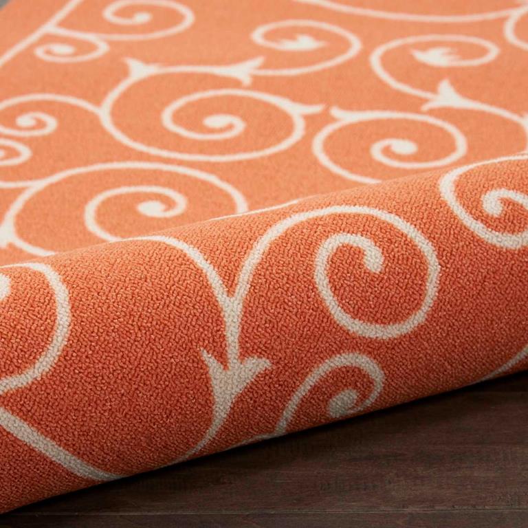 Nourison Home & Garden RS019 Orange Area Rug Texture