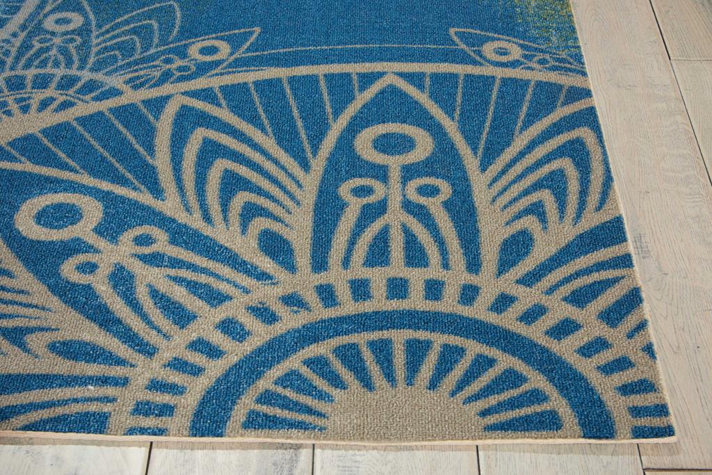 Nourison Home & Garden RS092 Blue Area Rug Detail