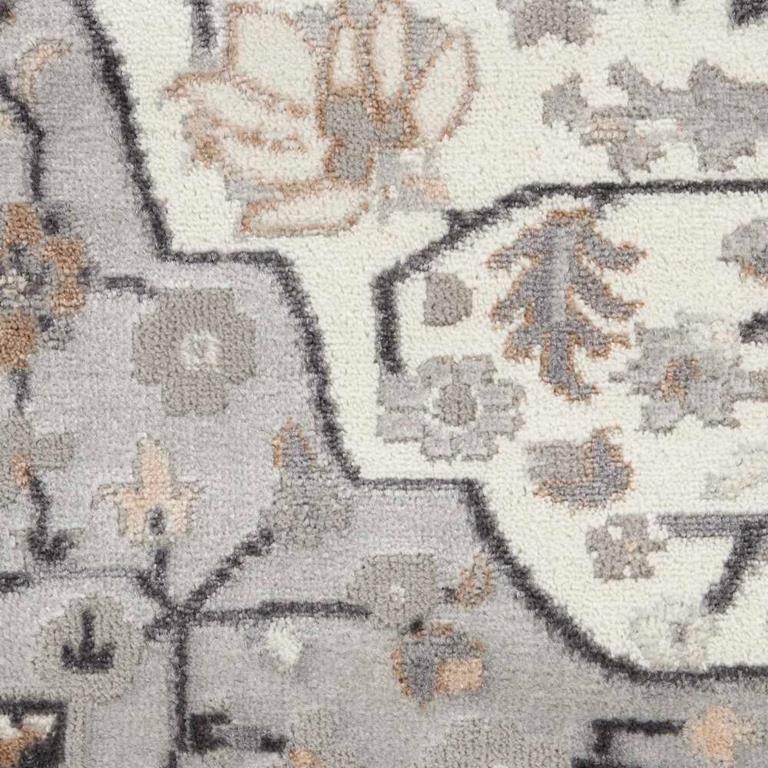 Nourison Elation ETN09 Ivory Grey Area Rug Swatch