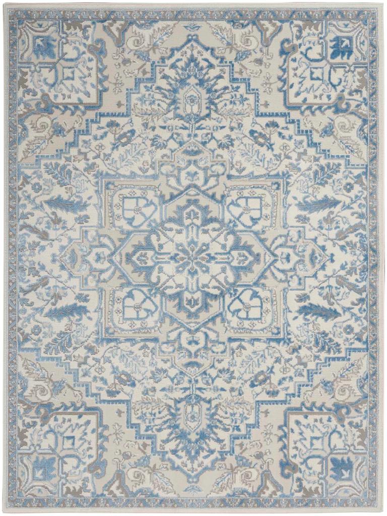 Nourison Elation ETN10 Ivory Blue Area Rug