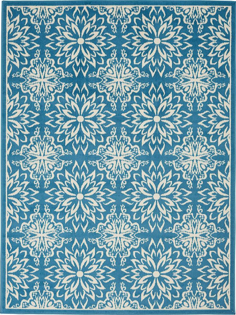 Nourison Jubilant JUB06 Ivory Blue 5x7 Area Rug