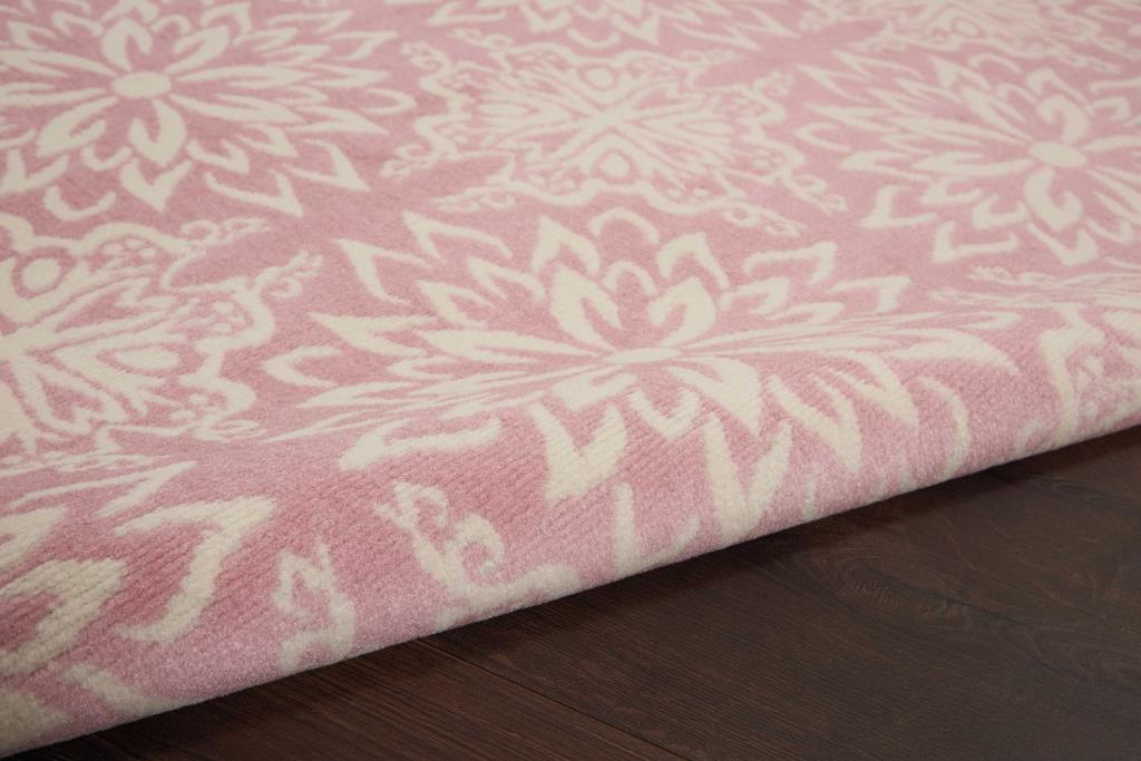 Nourison Jubilant JUB06 Ivory Pink Area Rug Texture