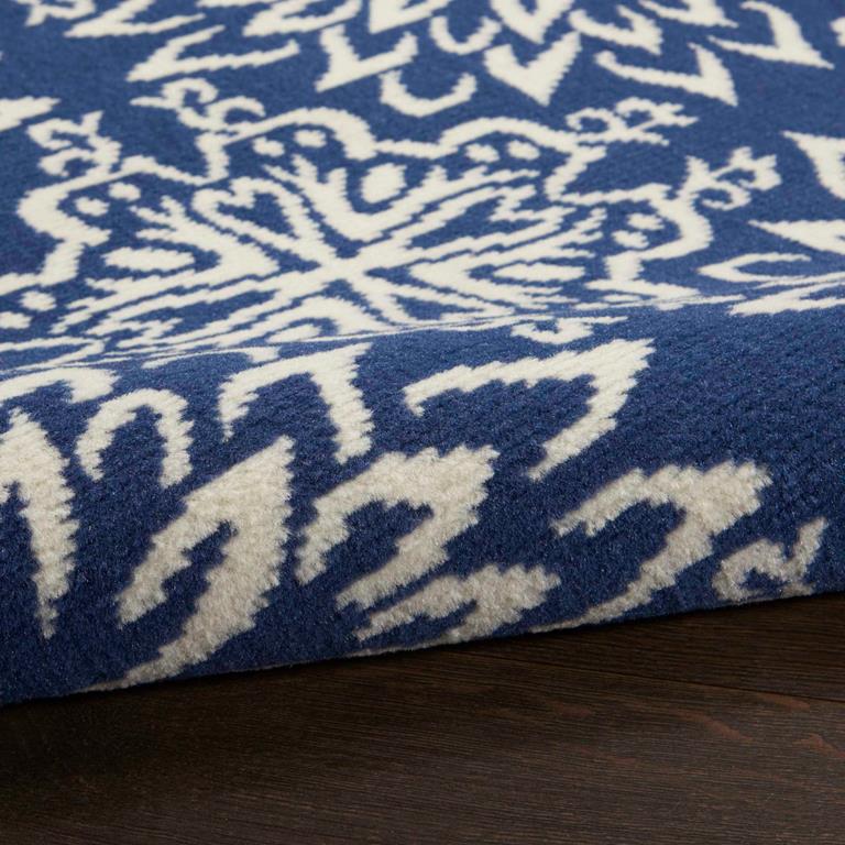 Nourison Jubilant JUB06 Navy Ivory Area Rug Texture