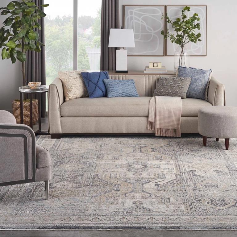 Nourison Lynx LNX01 Ivory Charcoal Area Rug |Carpetmart.com