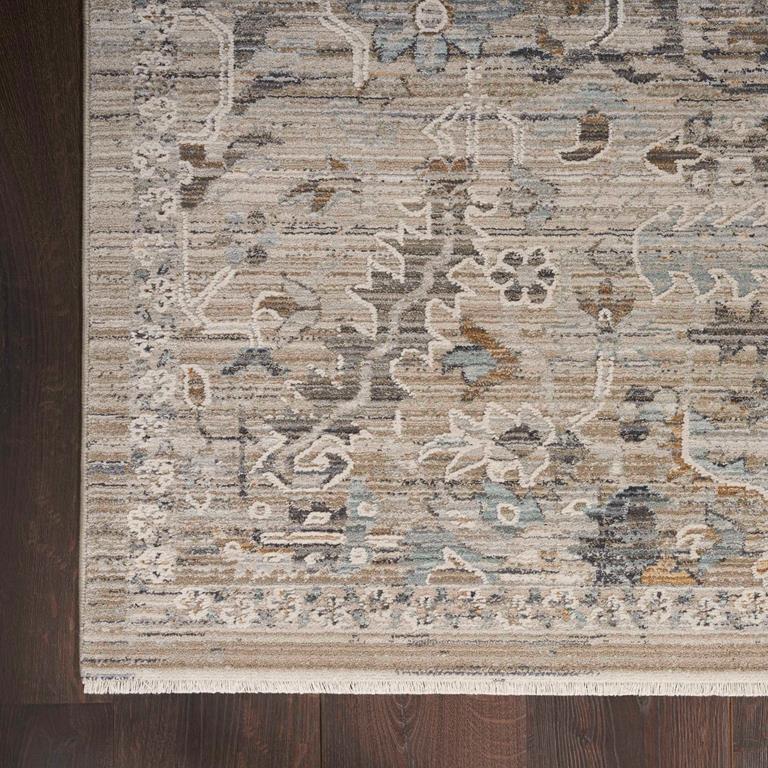 Nourison Lynx LNX02 Ivory Taupe Area Rug Corner