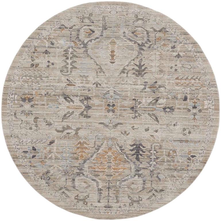 Nourison Lynx LNX02 Ivory Taupe 8x8 Round Area Rug