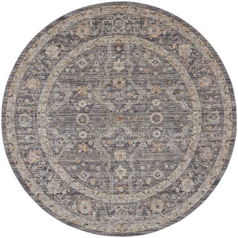 Nourison Lynx LNX03 Slate Multi 8x8 Round Area Rug