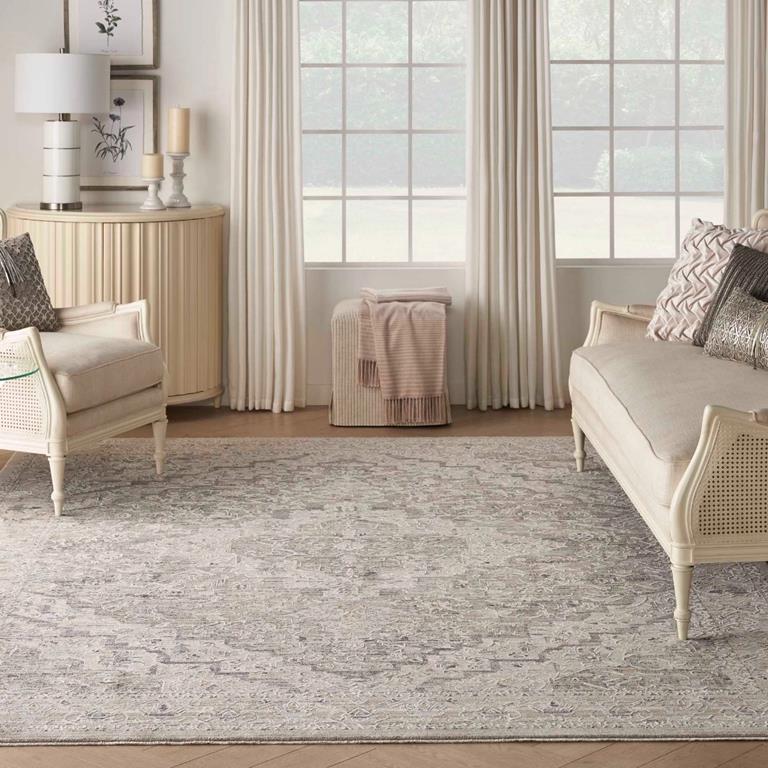 Nourison Lynx LNX04 Ivory Taupe 9x11 Area Rug in Room