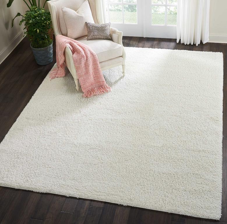 Nourison Malibu Shag MSG01 Ivory Area Rug Room Scene