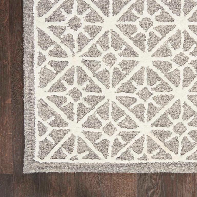 Nourison Nicole Curtis Series 2 SR201 Grey Area Rug Corner