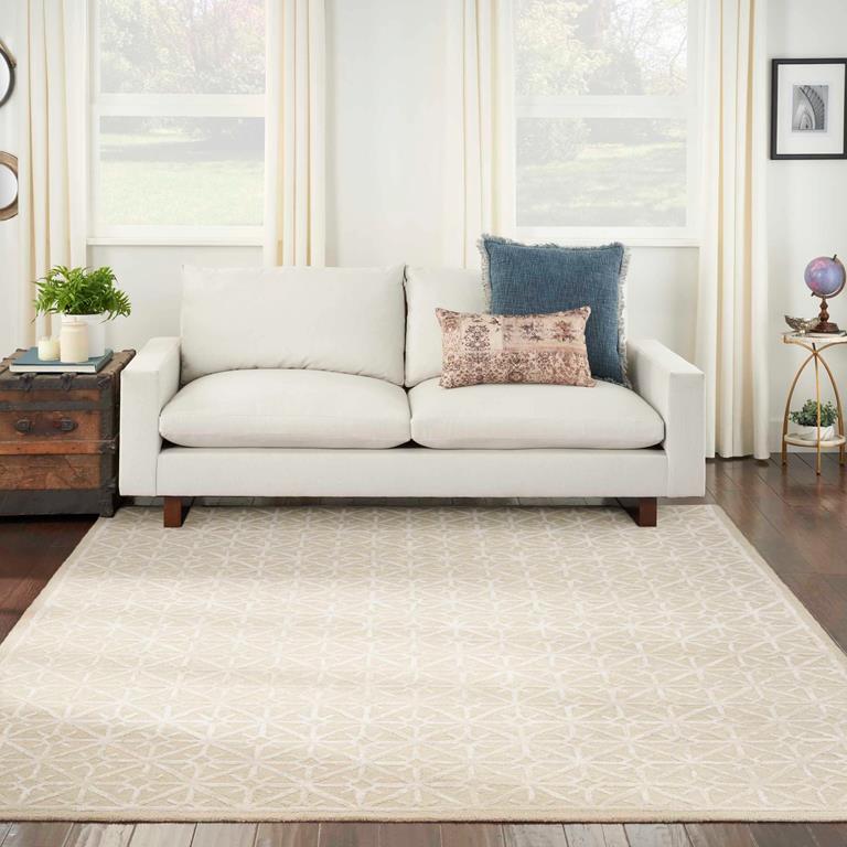 Nourison Nicole Curtis Series 2 SR201 Ivory Area Rug Room Scene