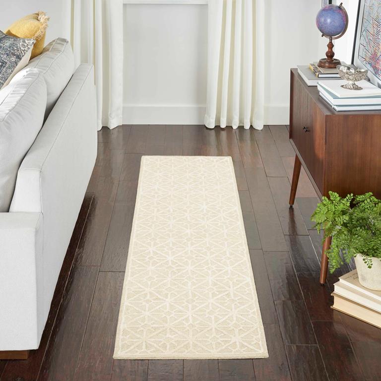 Nourison Nicole Curtis Series 2 SR201 Ivory 2x8 Runner Rug in Room