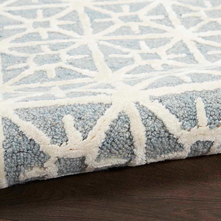 Nourison Nicole Curtis Series 2 SR201 Light Blue Area Rug Texture