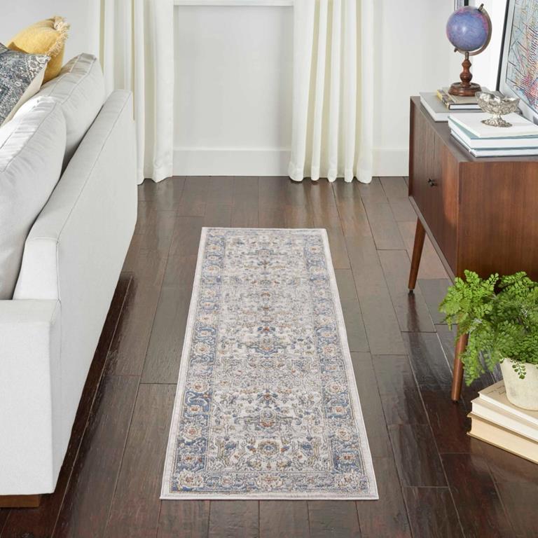 Nourison Nicole Curtis Series 4 SR402 Cream Blue Area Rug