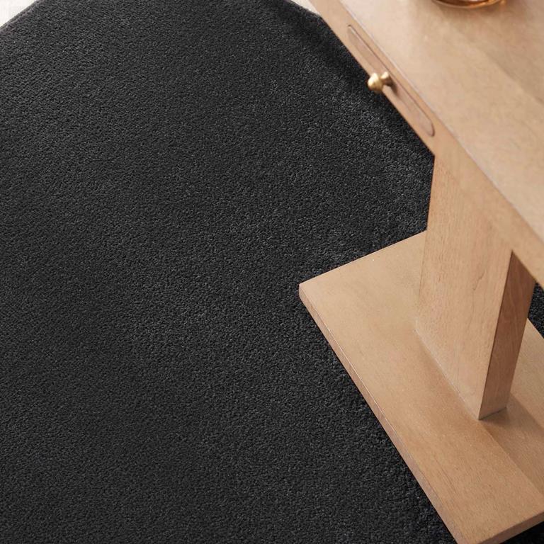 Nourison Essentials NRE01 Black Rug Detail on Floor