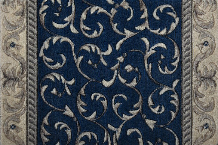 Nourison Somerset Scrollwork ST02 Marina 2'3" (27") Wide Hall and Stair Runner