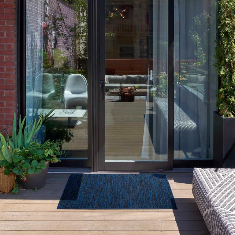 Nourison Essentials NRE01 Midnight Blue Scatter Rug Outdoors