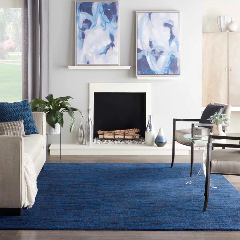 Nourison Essentials NRE01 Midnight Blue Area Rug |Carpetmart.com
