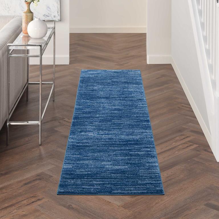 Nourison Essentials NRE01 Navy Blue 2x8 Runner in Room