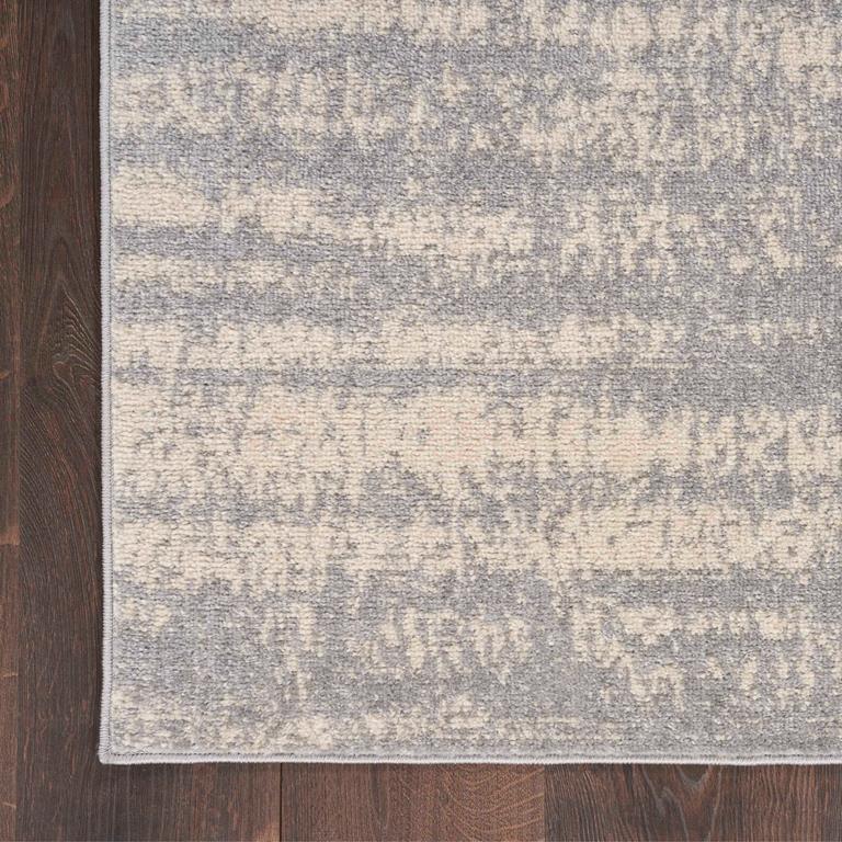 Nourison Essentials NRE03 Grey Beige Rug Corner