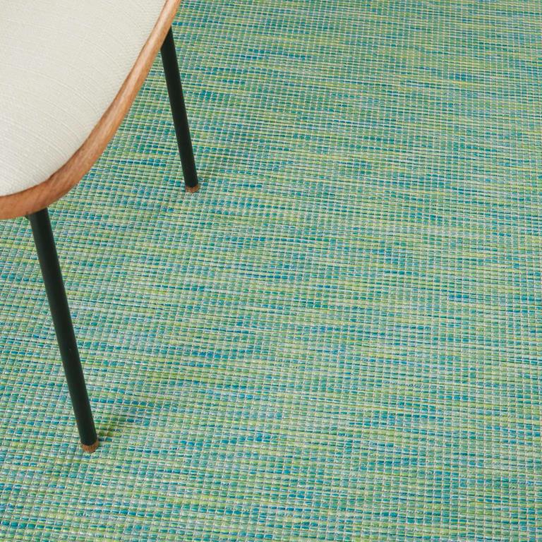 Nourison Positano POS01 Blue Green Area Rug Detail on Floor