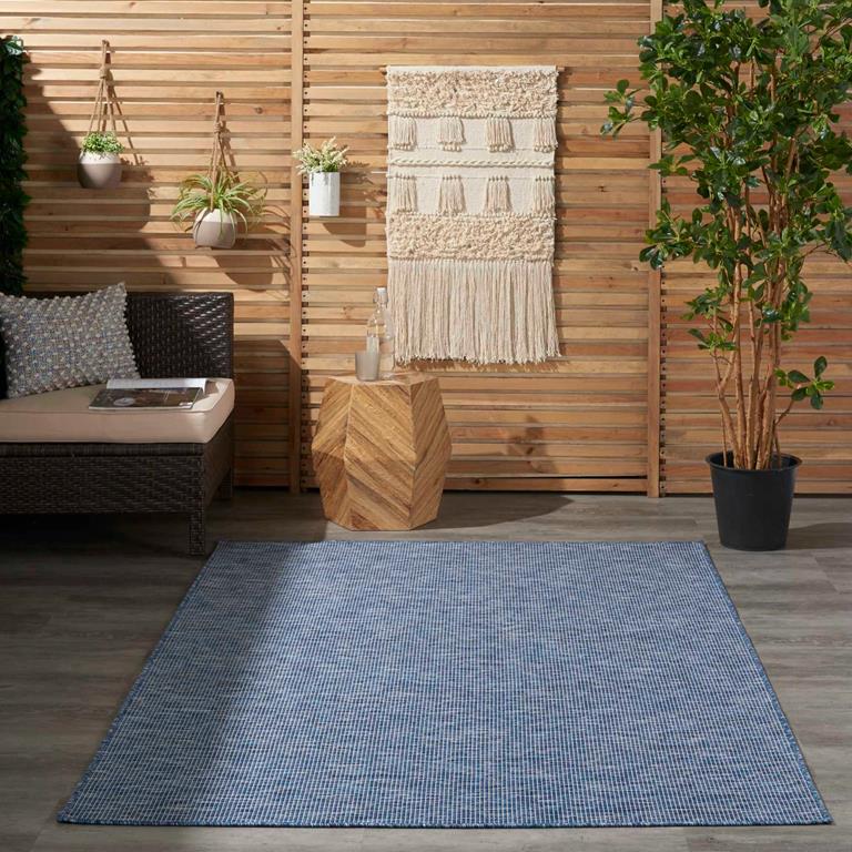 Nourison Positano POS01 Navy Blue 5x7 Area Rug Outdoors