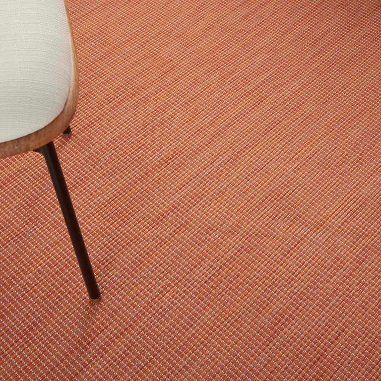 Nourison Positano POS01 Terracotta Area Rug Detail on Floor