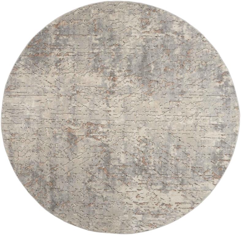 Nourison Quarry QUA03 Beige Grey Round Rug