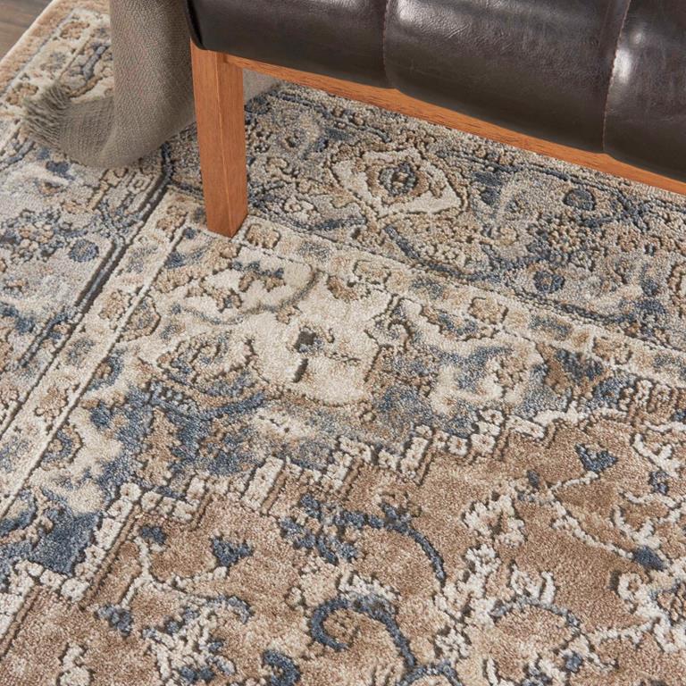 Nourison Quarry QUA05 Beige Grey Area Rug Detail on Floor