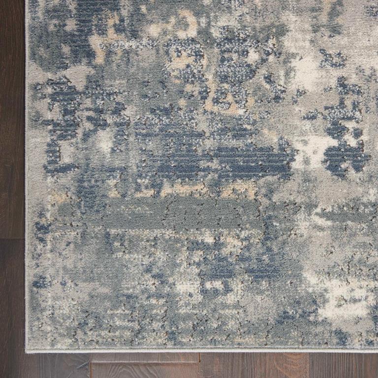 Nourison Quarry QUA04 Grey Beige Area Rug Corner