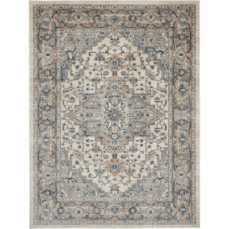 Nourison Quarry QUA05 Ivory Grey 8x10 Rug