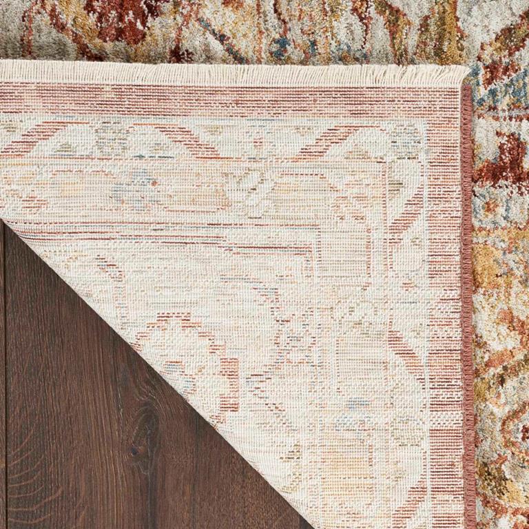 Nourison Sahar SHR02 Rust Area Rug Back