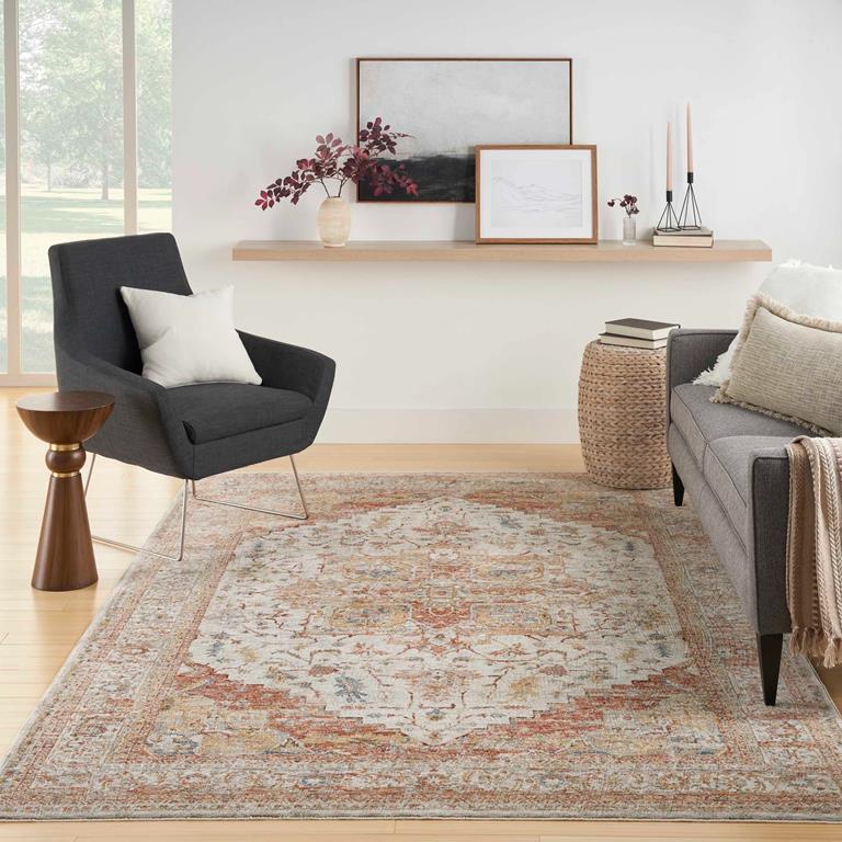 Nourison Sahar SHR06 Ivory Rust Area Rug | Carpetmart.com - Carpet