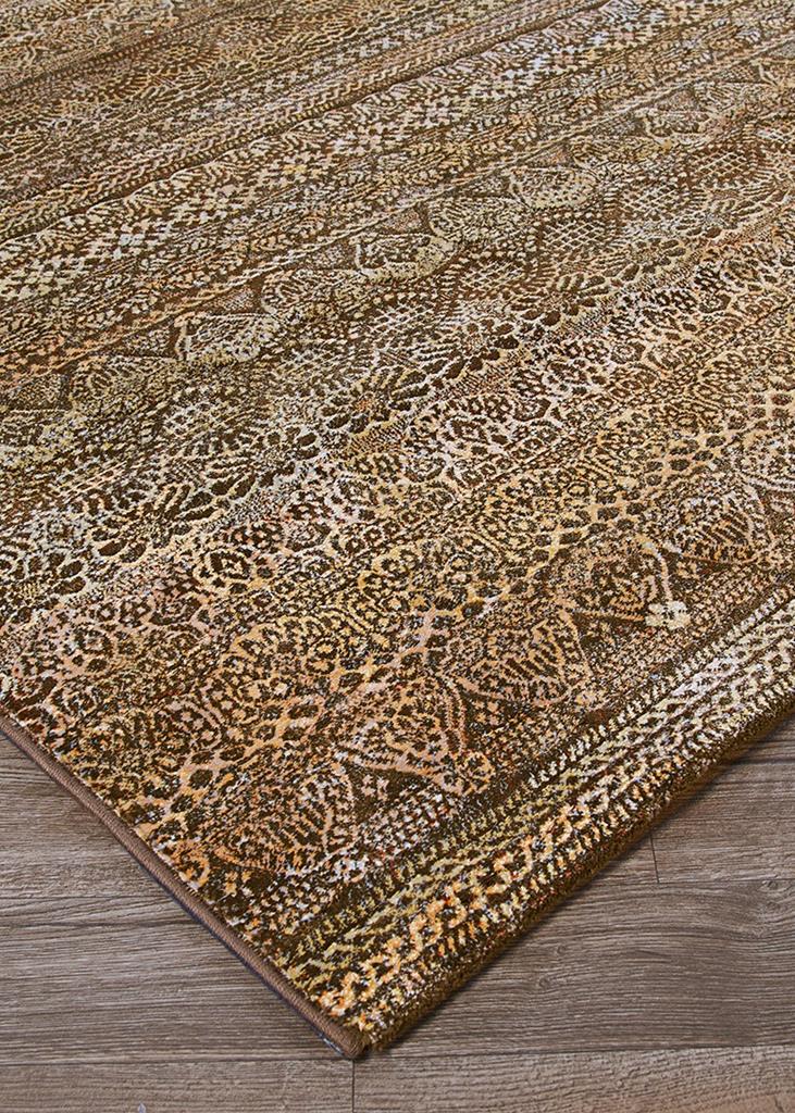 Couristan Easton 6822-3848 Capella Brown Multi 9'2" X 12'5" Area Rug Corner