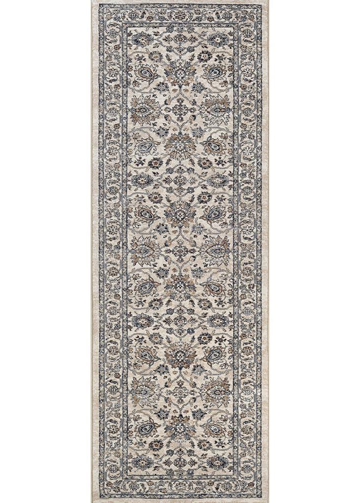 Couristan Monarch JE45-6464 Kerman Vase Antique Cream Slate 2'3" X 7'7" Area Rug